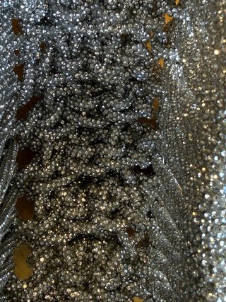 Crystal bag argento