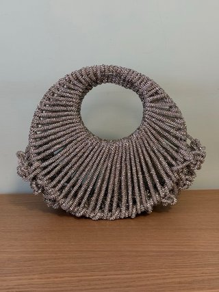 Crystal bag argento