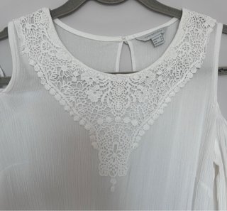 Vestido largo blanco Springfield