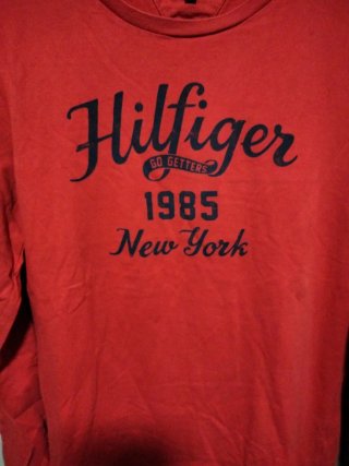 Camiseta Tommy Hilfiger Roja Manga Larga