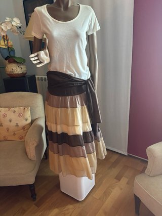 Camiseta MNG Basics beige talla S