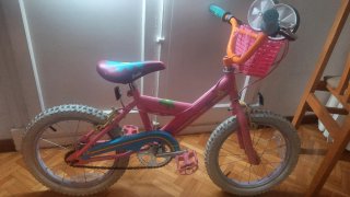 Bicicleta niña 16 con ruedas auxiliares