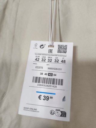 Pull&Bear Chino Pinzas Pierna Ancha Talla M