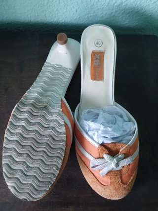 Zapatos Xti Talla 40 Tacón Bajo Naranja