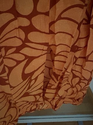 Vestido Zara Naranja y Marrón Estampado