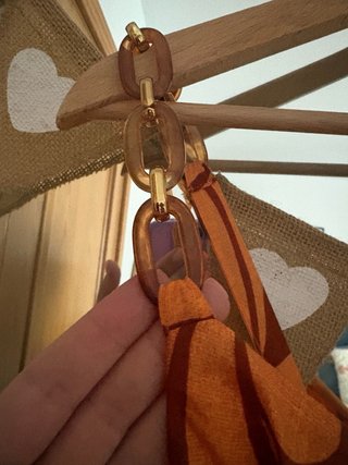 Vestido Zara Naranja y Marrón Estampado