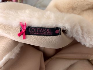 Cazadora Lolitas beige cuero y piel sintética