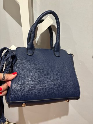Bolso de mano azul marino