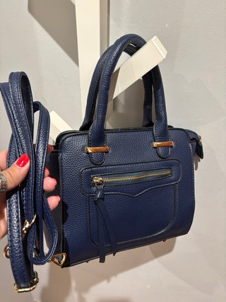 Bolso de mano azul marino