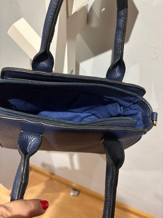 Bolso de mano azul marino