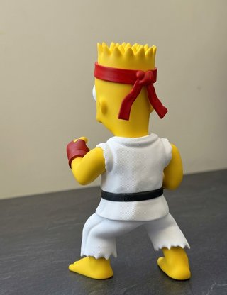 Statuetta Bart Simpson Karate Master Artigianale