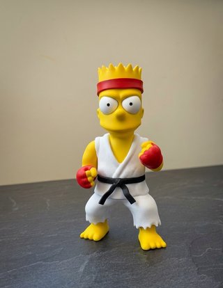 Statuetta Bart Simpson Karate Master Artigianale