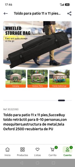 Toldo Beige y Marrón 3.20m x 3.34m