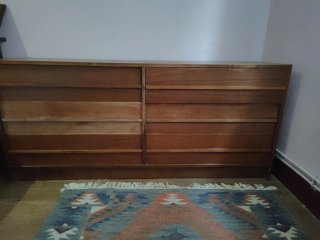 Cómoda de madera 6 cajones. Americana.