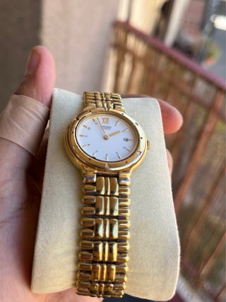 Reloj Seiko Vintage Dorado y Blanco elegante