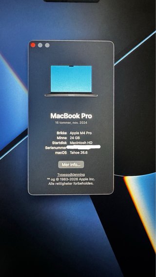 MacBook Pro 16 M4 24GB RAM