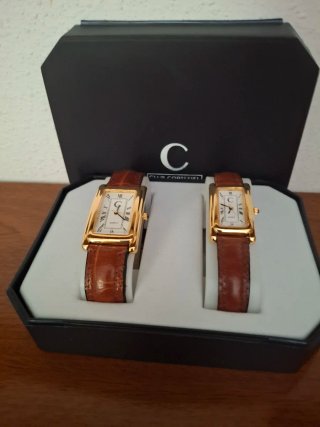 Conjunto 2 Relojes C Dama/Caballero Marrón/Dorado