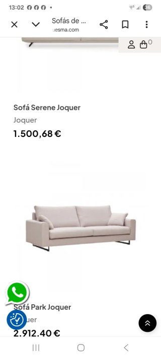Sofá 2 plazas tela beige ( love seat)
