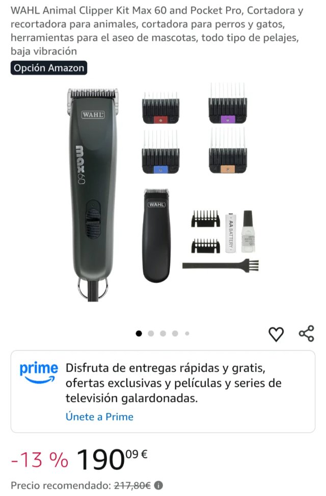 Cortapelos Wahl Max 60 Pocket Pro