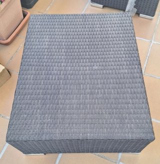Nuevo a estrenar  Mesa de jardín/terraza ratán y c