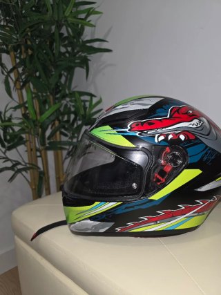 Casco AGV K1 S Dundee Matt Lime/Red Talla S