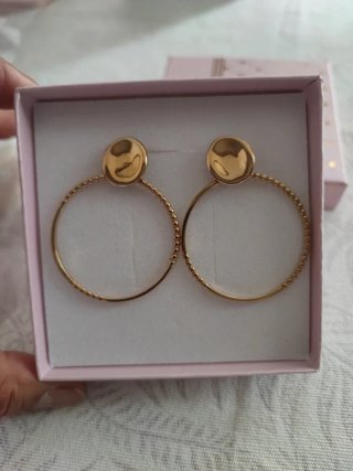 Pendientes aro dorados con detalle
