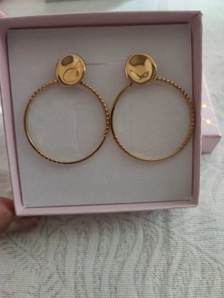 Pendientes aro dorados con detalle