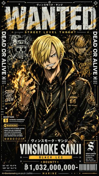 Poster Vinsmoke Sanji One Piece Wanted
