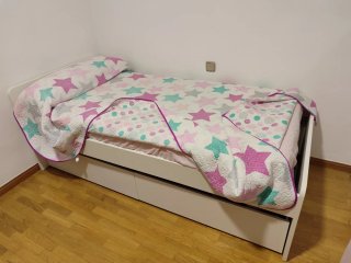 Cama 90 con colchón y cajones