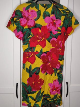 Abito Zara Tropicale Lino XS - Nuovo