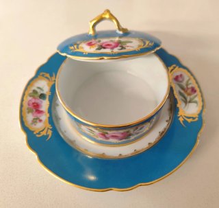 Mantequillera antigua porcelana francesa