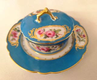 Mantequillera antigua porcelana francesa