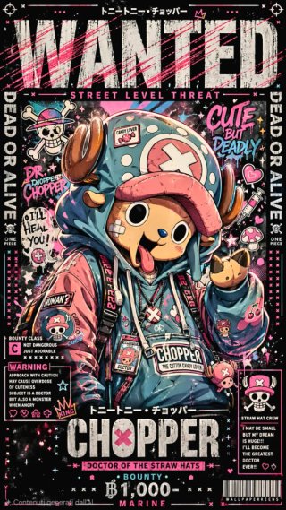 Poster Wanted Chopper One Piece