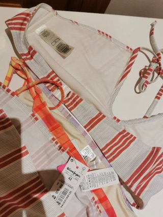 Bikini El Corte Inglés Talla 42 Rayas Rojas