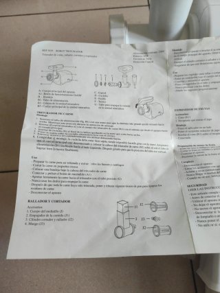 Robot de cocina triturador blanco
