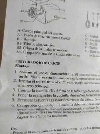 Robot de cocina triturador blanco