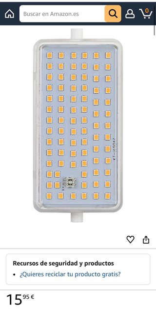 Bombilla LED, R7s, 1521lm, 4000K, luz neutra