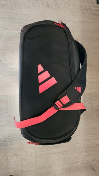 Borsa da padel Adidas nera e rosa