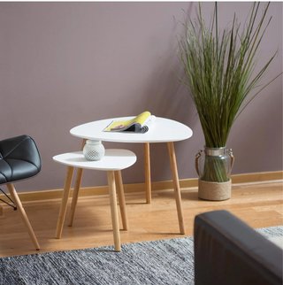 Mesa auxiliar nórdica de madera
