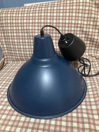 Lámpara Techo Vintage IKEA Azul/Negro