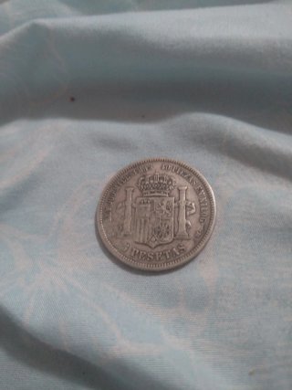 2 Monedas de 5 Pesetas Amadeo I 1871-1873