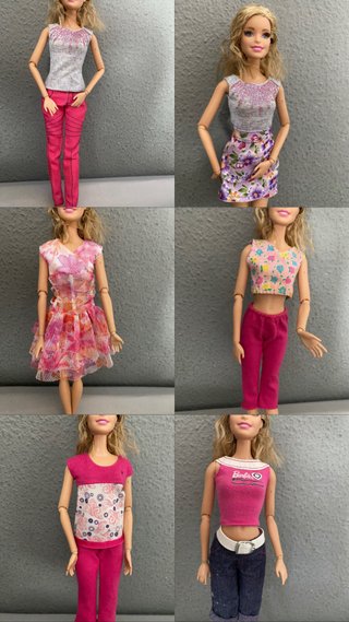 Barbie moderna con trajes
