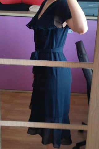 Vestido fiesta Adrianna Papell azul