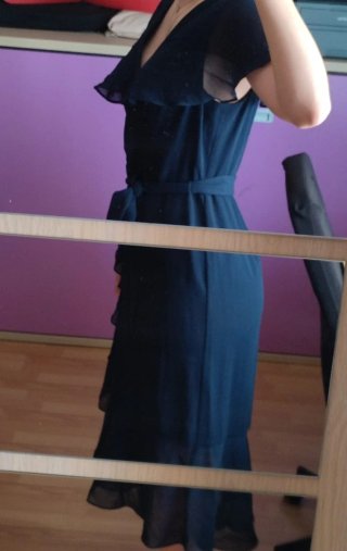 Vestido fiesta Adrianna Papell azul