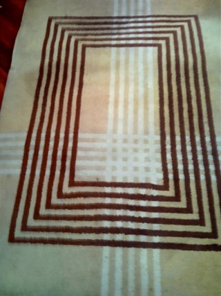 Grande moquette rettangolare per soggiorno: marrone e beige