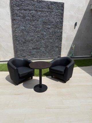 Juego sillón y mesa de jardín