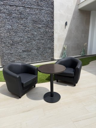 Juego sillón y mesa de jardín