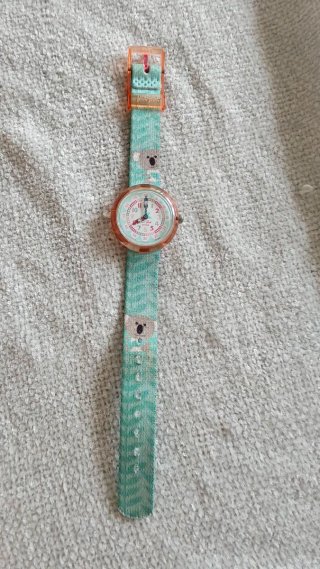 Reloj Swatch Infantil Koala Rosa y Turquesa