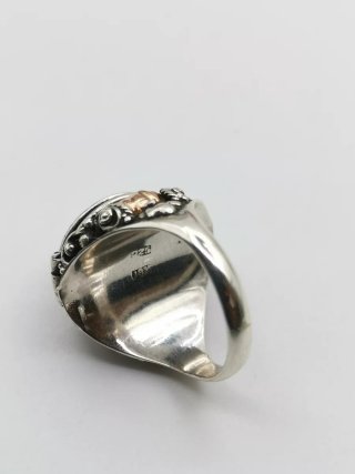 Anillo Plata 925 Antiguo con Piedra Roja