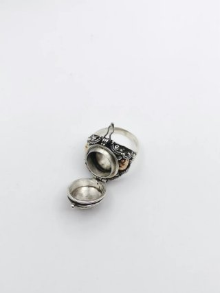Anillo Plata 925 Antiguo con Piedra Roja